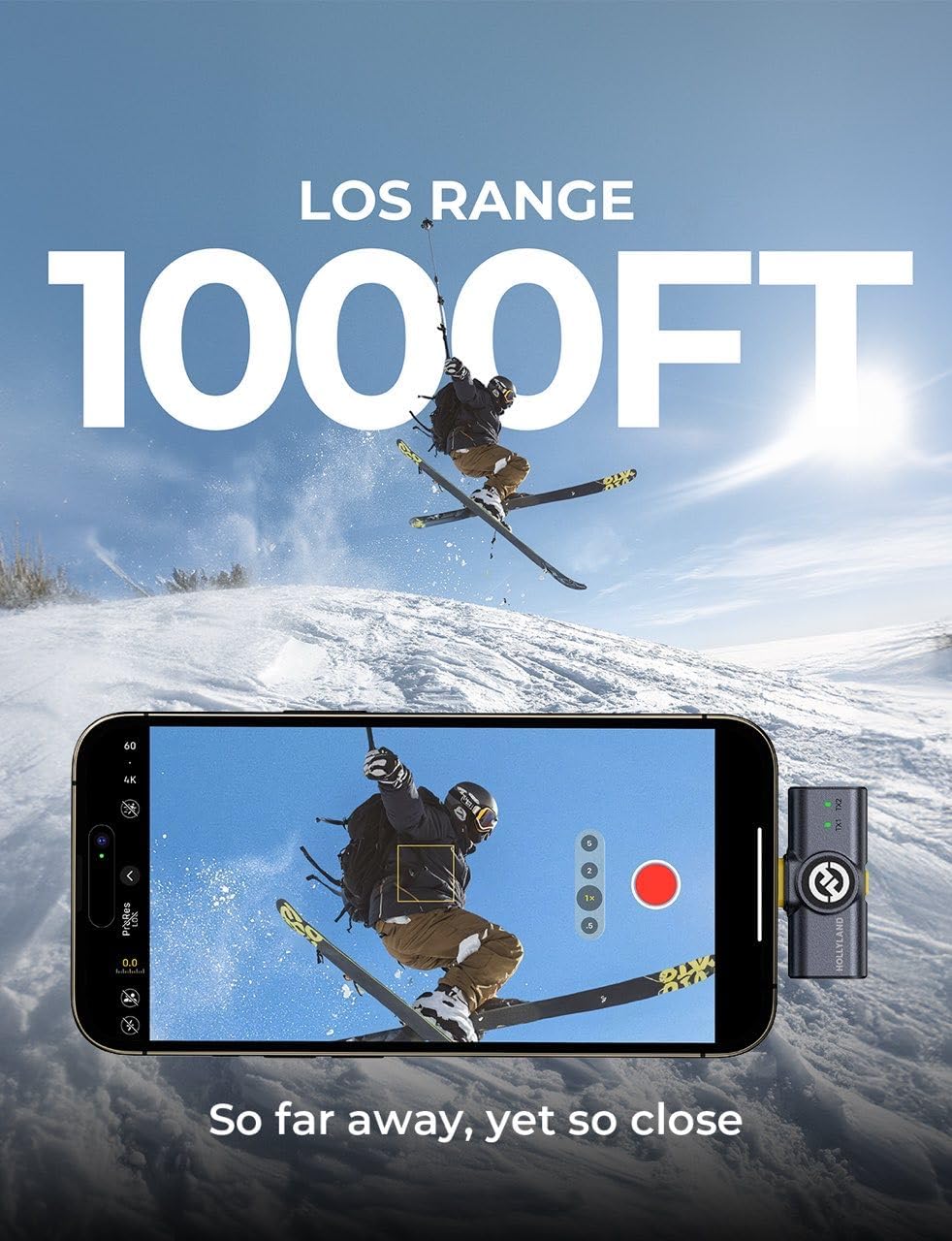 Hollyland Lark M2 Microfono Lavalier Wireless (2TX+1RX) per Telefoni Android, iPhone 15, 48kHz/24 bit, 300 m, Hi-Fi Audio, ENC Antirumore, 30H, Microfono Lavalier per Livestream, Vlog, Podcast - Nero