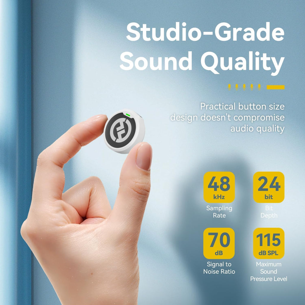 Hollyland Lark M2 Microfono Lavalier Wireless (2TX+1RX) per Telefoni Android, iPhone 15, 48kHz/24 bit, 300 m, Hi-Fi Audio, ENC Antirumore, 30H, Microfono Lavalier per Livestream, Vlog, Podcast - Nero