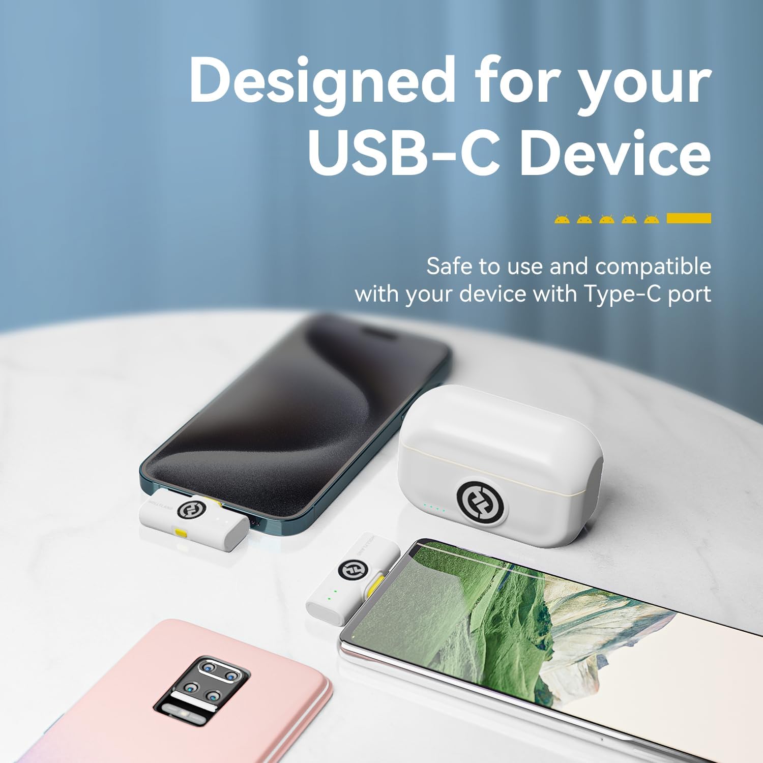 Hollyland Lark M2 Microfono Lavalier Wireless (2TX+1RX) per Telefoni Android, iPhone 15, 48kHz/24 bit, 300 m, Hi-Fi Audio, ENC Antirumore, 30H, Microfono Lavalier per Livestream, Vlog, Podcast - Nero