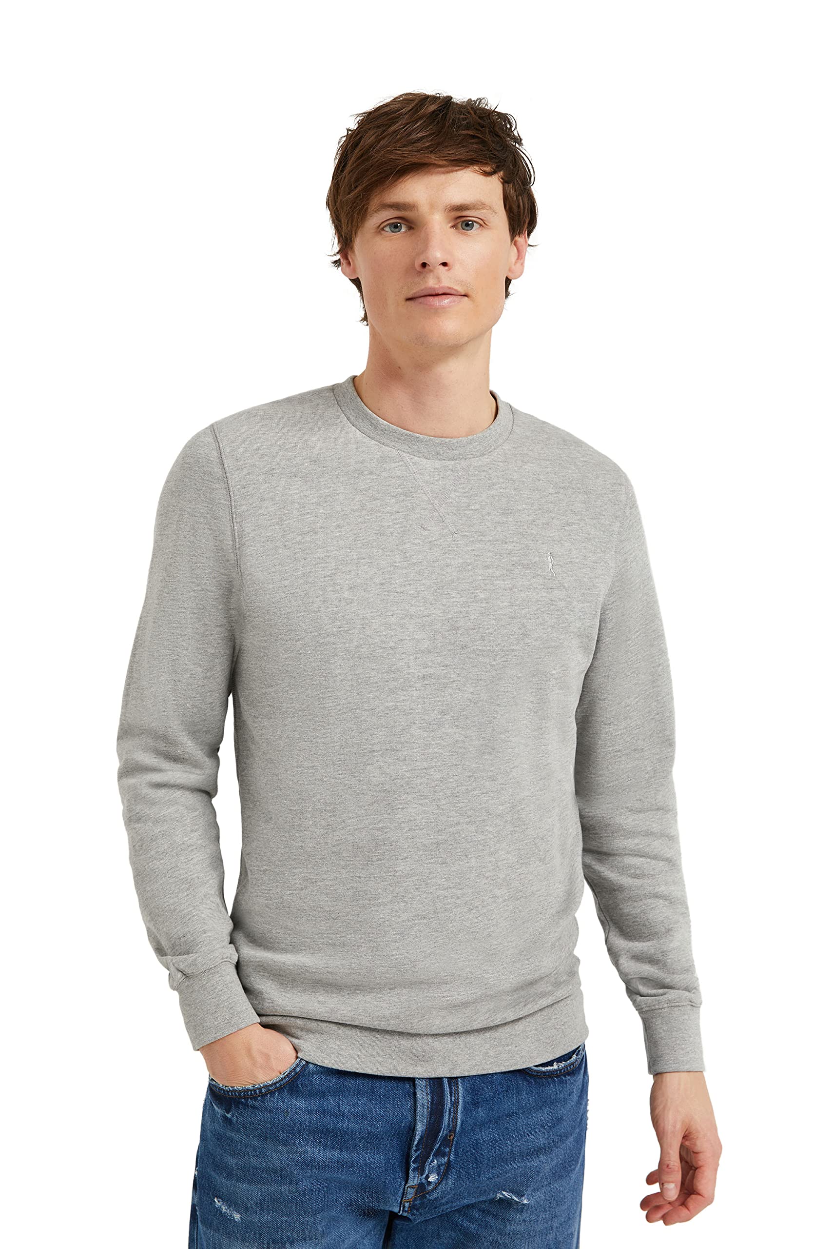 Polo Club Felpa Uomo a Girocollo con Logo - Sweatshirt Senza Cappuccio Crewneck 100% Cotone