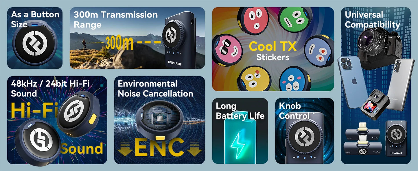 Micrófono inalámbrico Hollyland Lark M2